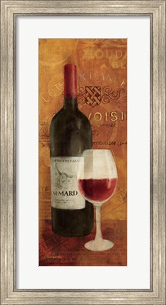 Framed Vin Rouge Panel II Print