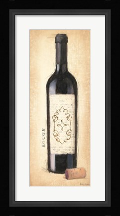 Framed Vintage Rouge Bottle Print