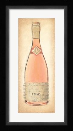 Framed Sparkling Rose Bottle Print