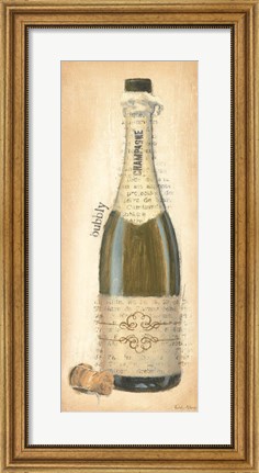 Framed Bubbly Champagne Bottle Print