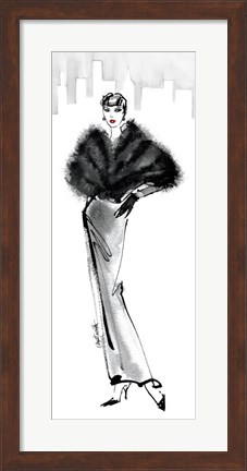 Framed Fifties Fashion I with Red Print