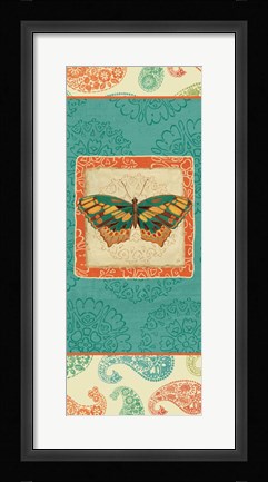 Framed Folk Floral V Print