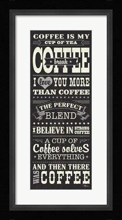 Framed Coffee Lovers I Print