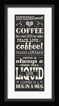 Framed Coffee Lovers II Print