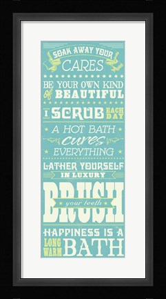 Framed Wash Up I Print