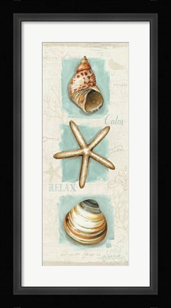 Framed Coastal Jewels Panel I Print