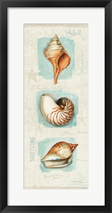 Framed Coastal Jewels Panel II Print