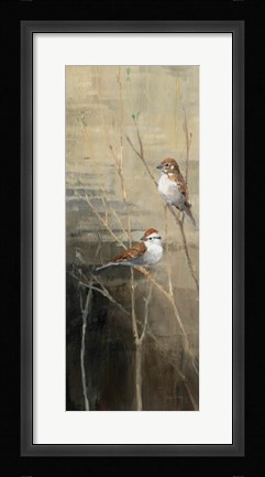 Framed Sparrows at Dusk II Print