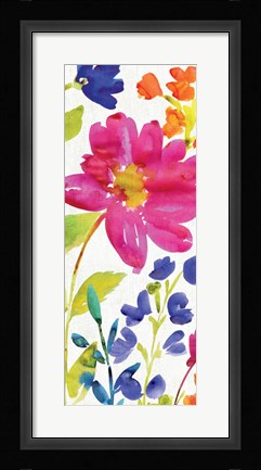 Framed Floral Medley Panel I Print