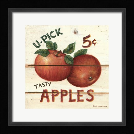 Framed U-Pick Apples Print