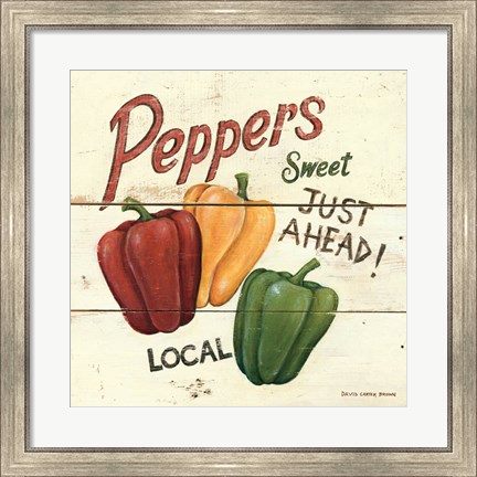 Framed Sweet Peppers Print