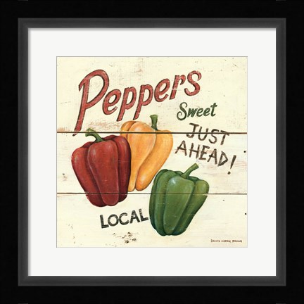 Framed Sweet Peppers Print