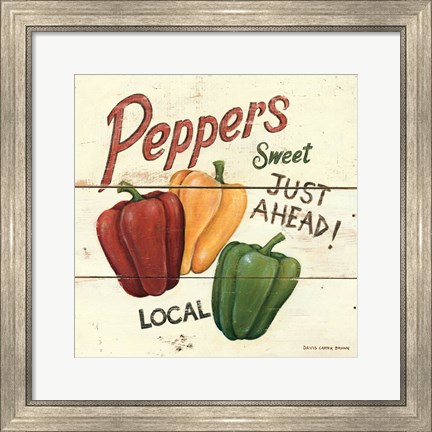 Framed Sweet Peppers Print