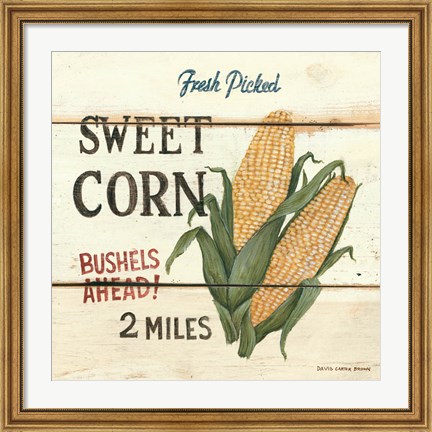 Framed Fresh Picked Sweet Corn Print