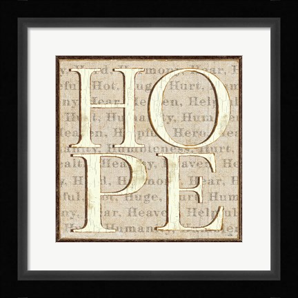Framed H is for Hope Print