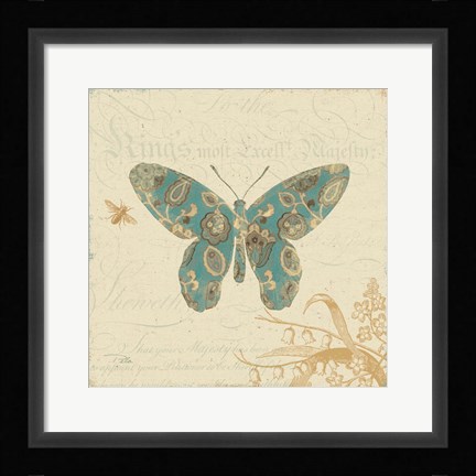 Framed Natures Pattern II in Blue Print