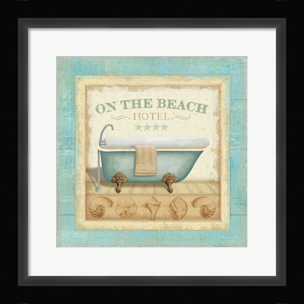 Framed Beach Hotel I Print
