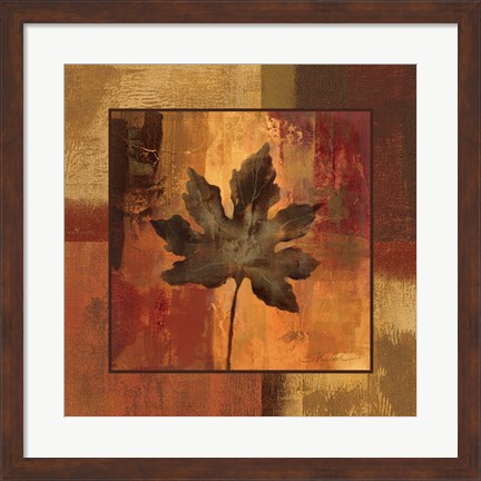 Framed October Leaf I Print