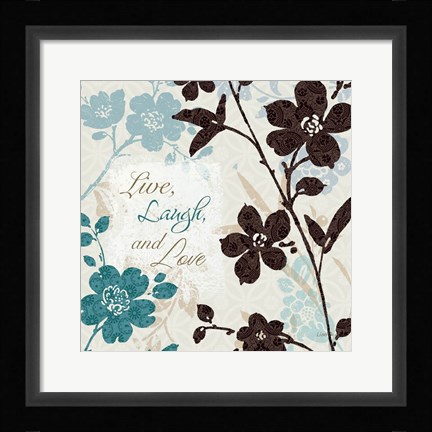 Framed Botanical Touch Quote II Print