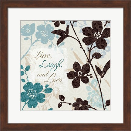 Framed Botanical Touch Quote II Print