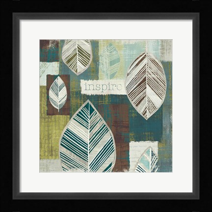 Framed Be Leaves II Print
