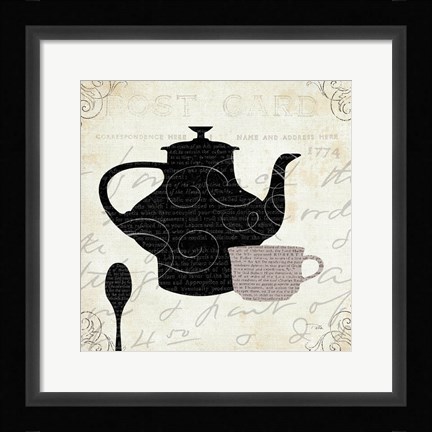 Framed Cream and Sugar I Print