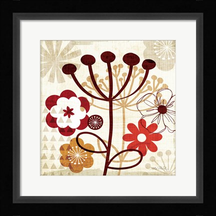 Framed Floral Pop III Print