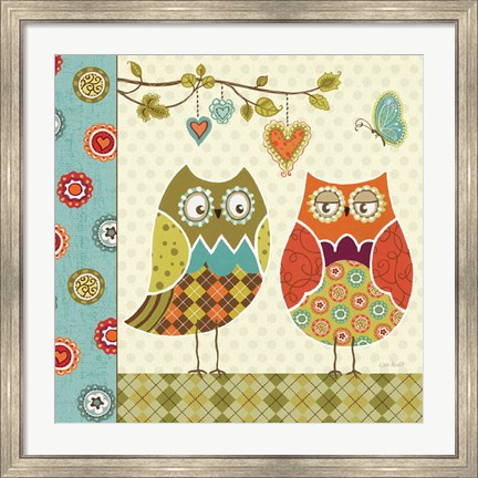 Framed Owl Wonderful I Print