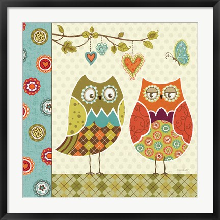 Framed Owl Wonderful I Print