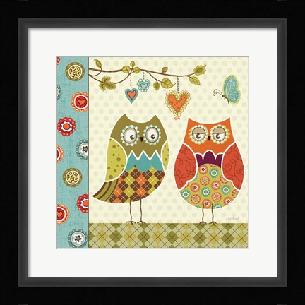 Framed Owl Wonderful I Print