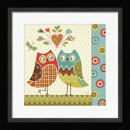 Framed Owl Wonderful II Print