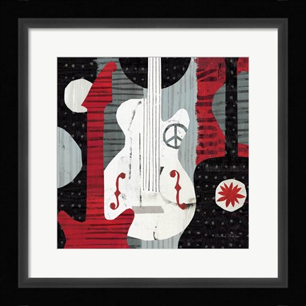 Framed Rock 'n Roll Guitars Print