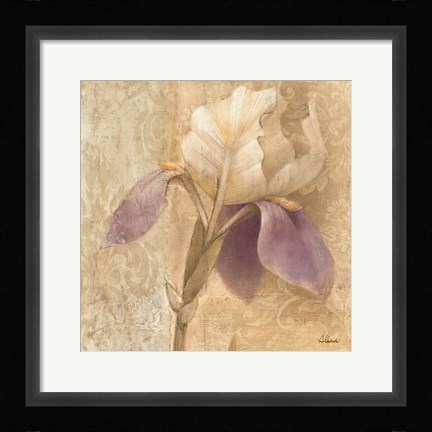 Framed Brocade Iris Print