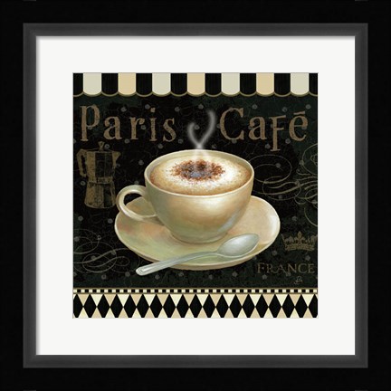 Framed Cafe Parisien III Print