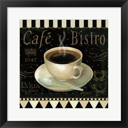 Framed Cafe Parisien IV Print
