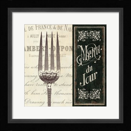 Framed French Menu II Print