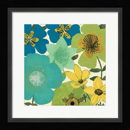 Framed Garden Brights Cool III Print