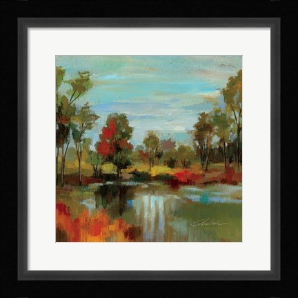 Framed Hidden Pond Hues I Print
