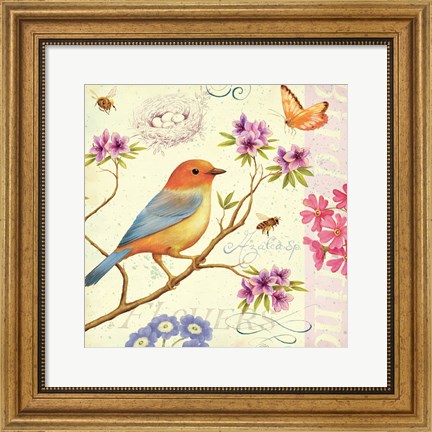 Framed Birds and Bees II Print