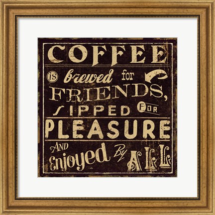 Framed Coffee Quote II Print