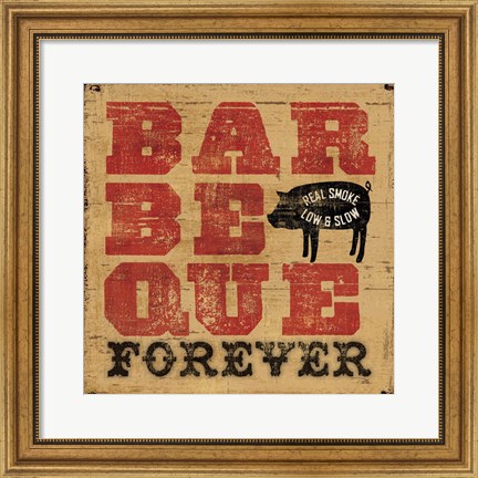 Framed Barbeque Forever Print