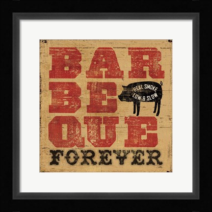 Framed Barbeque Forever Print