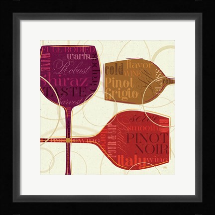 Framed Colorful Wine II Print