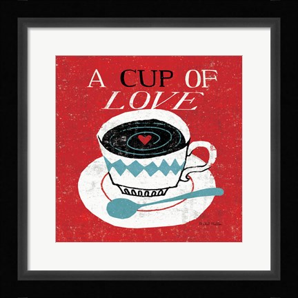 Framed Vintage Desktop - Coffee Print