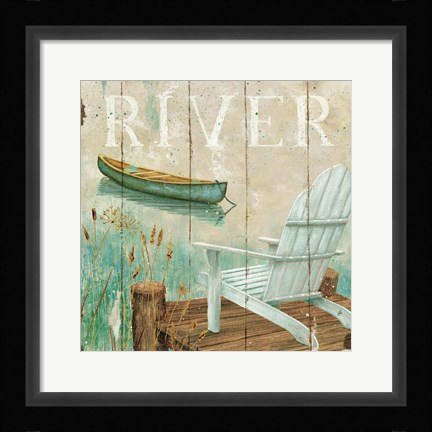 Framed Waterside IV Print