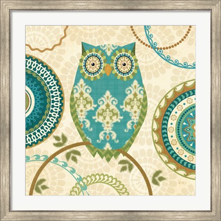 Framed Owl Forest II Print