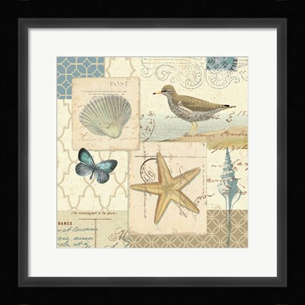 Framed Coastal Collage IV Print