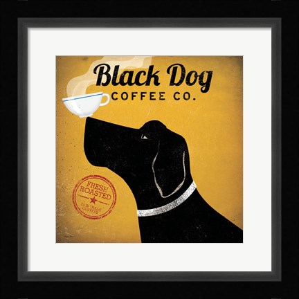 Framed Black Dog Coffee Co. Print