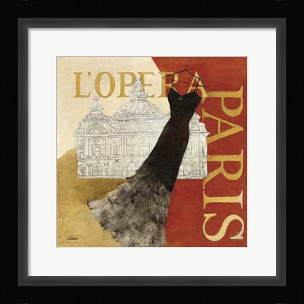 Framed Paris Dress - L' Opera Print