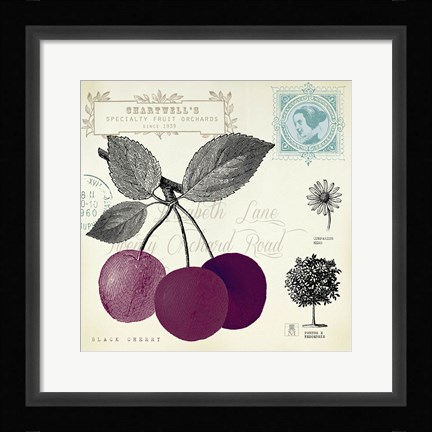 Framed Cherry Notes Print